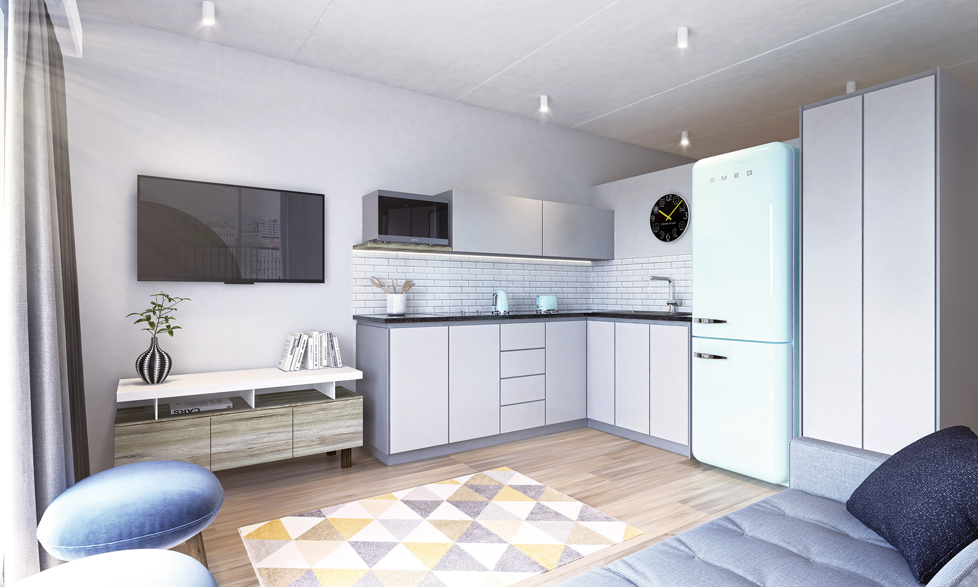 thebase-interior-kitchen The Base Apartment Randburg kitchen
